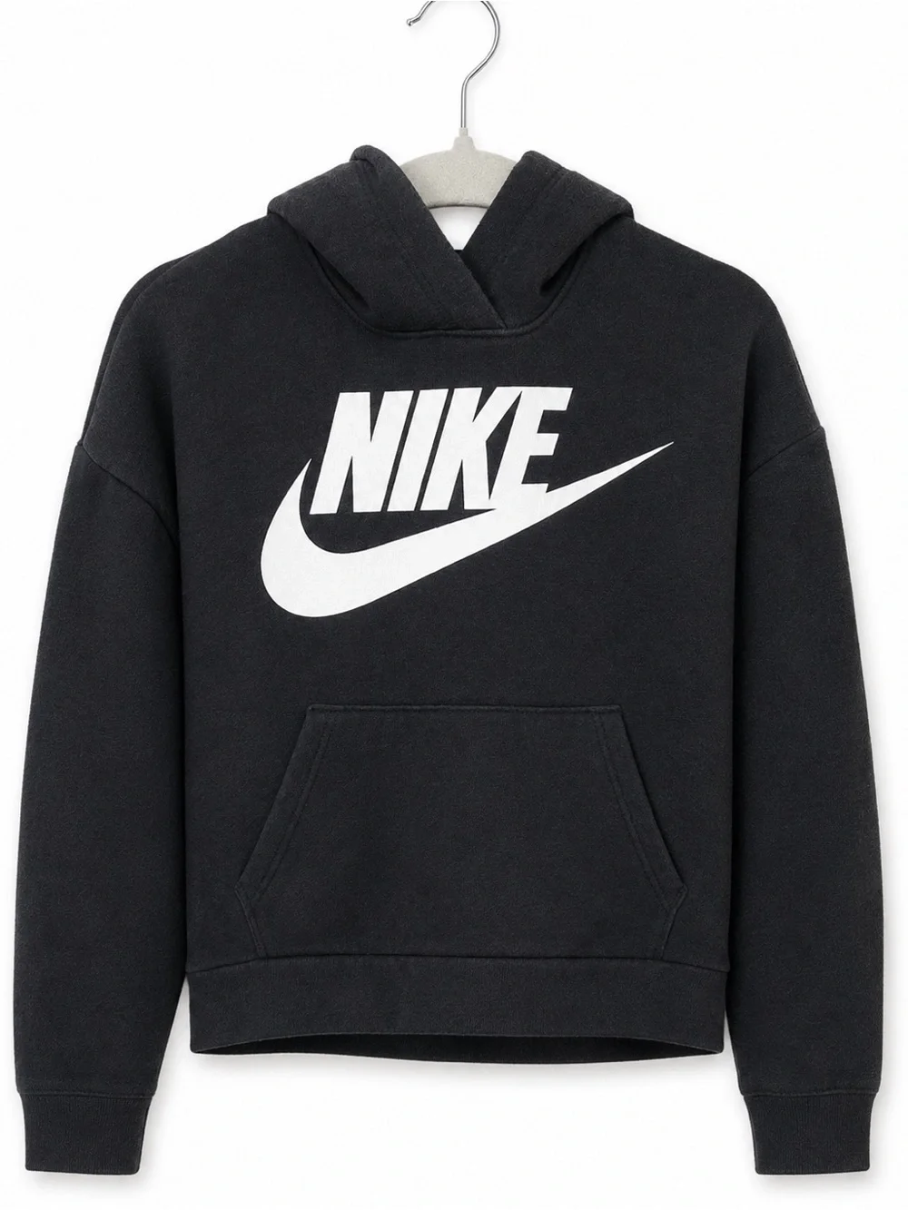Nike Black Hoodie with White Swoosh Logo